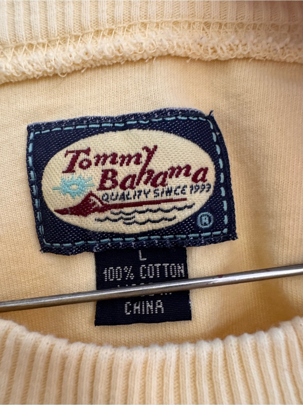 Tommy Bahama Light Yellow Crew neck Tee